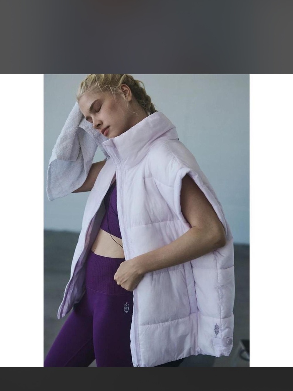 FP Movement In A Bubble Light Lavender Puffer Vest Medium EUC